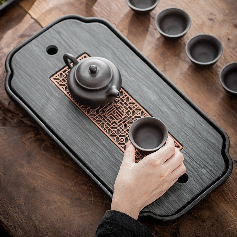 黑陶小型功夫茶盘